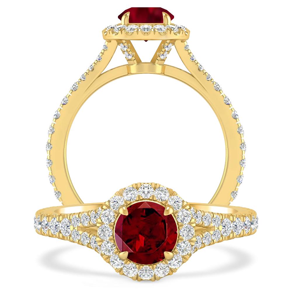 Yellow Gold - Garnet