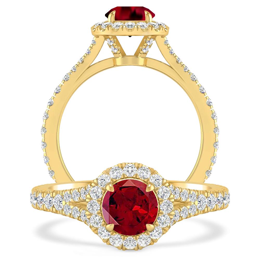 Yellow Gold - Garnet