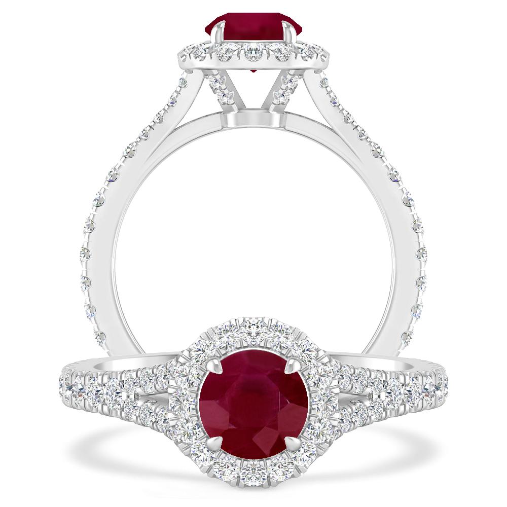 White Gold - Ruby