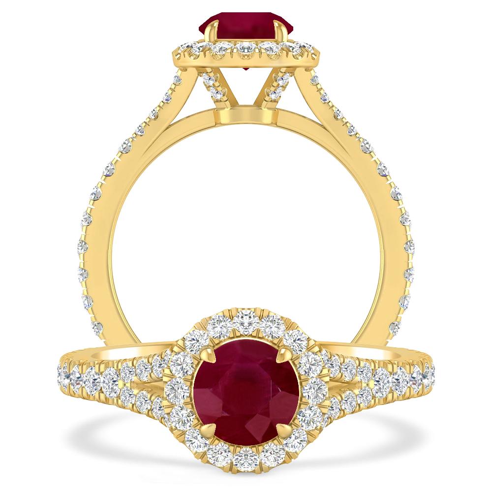 Yellow Gold - Ruby