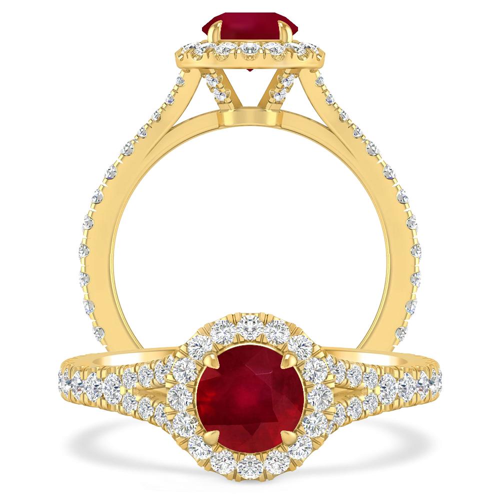 Yellow Gold - Ruby