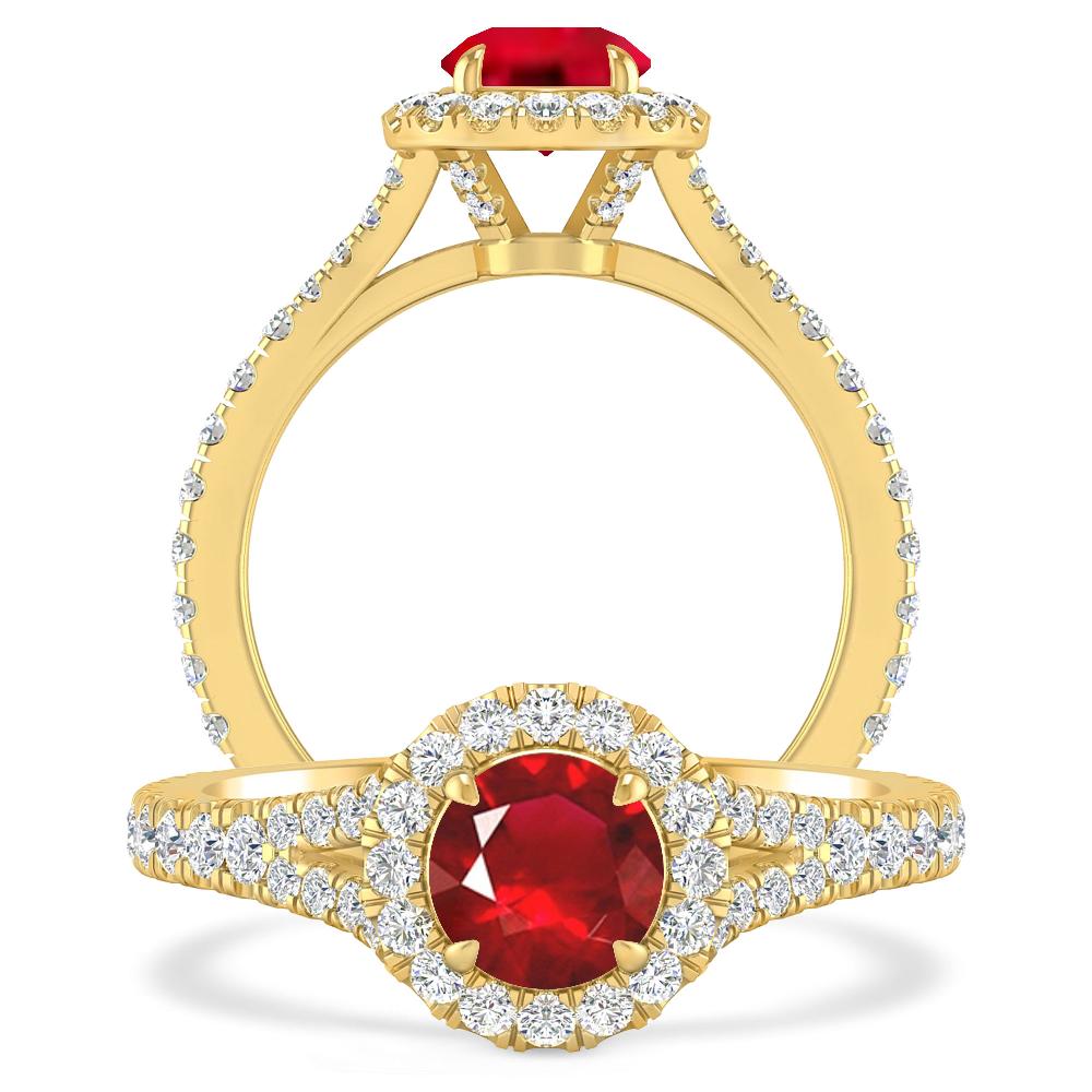 Yellow Gold - Ruby