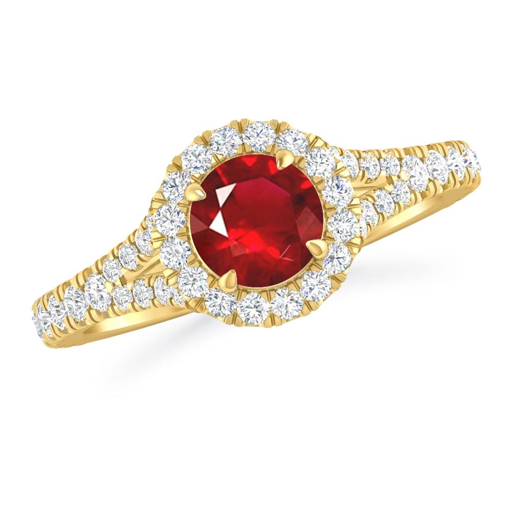 Yellow Gold - Ruby