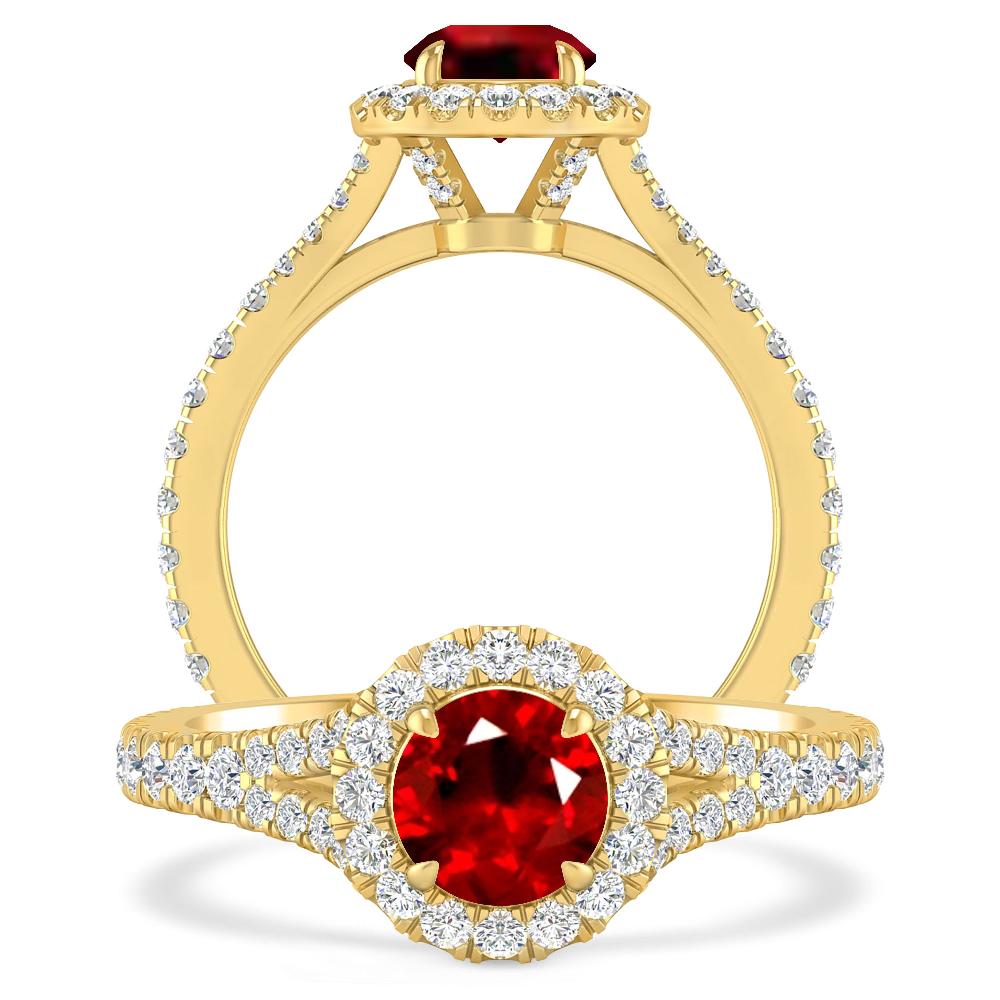 Yellow Gold - Ruby