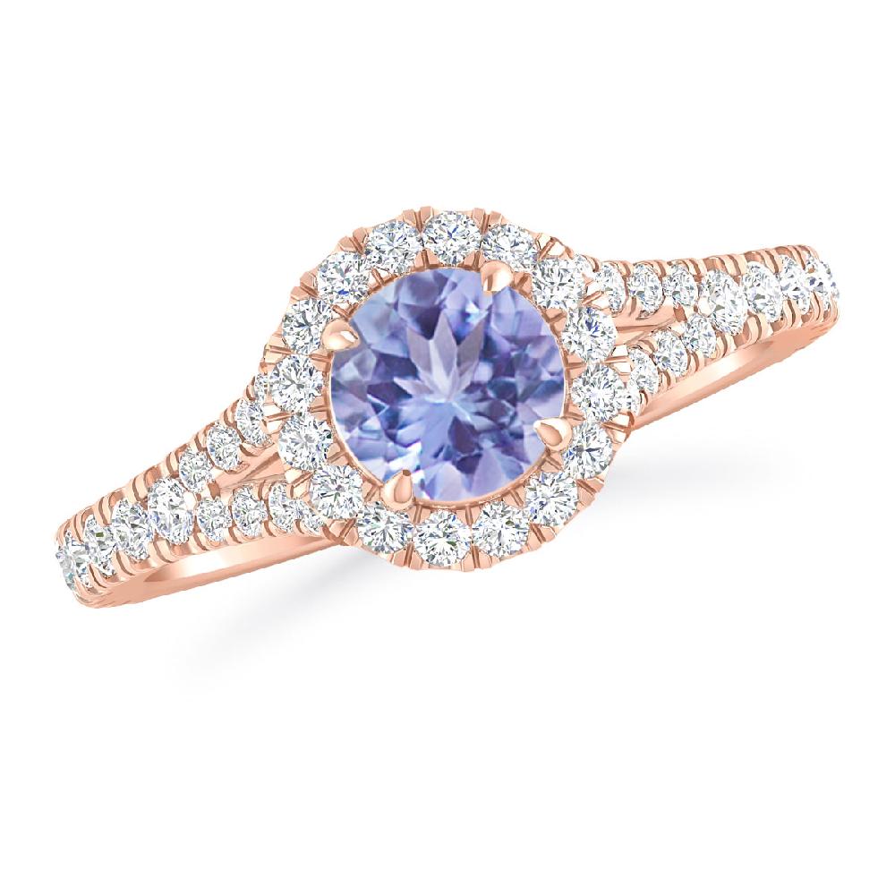 Rose Gold - Tanzanite