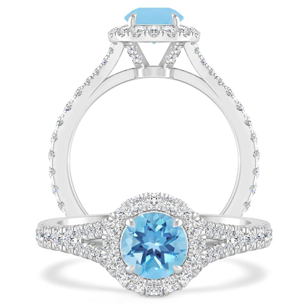 White Gold - Blue Topaz