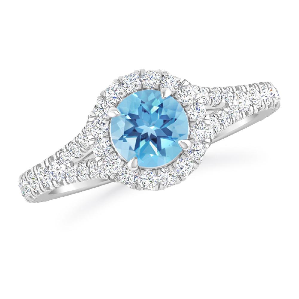 White Gold - Blue Topaz