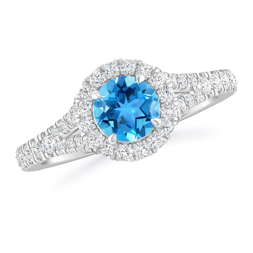 White Gold - Blue Topaz