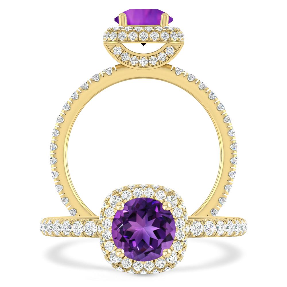 Yellow Gold - Amethyst