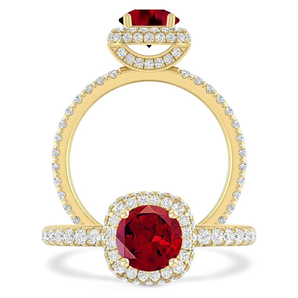 Yellow Gold - Garnet