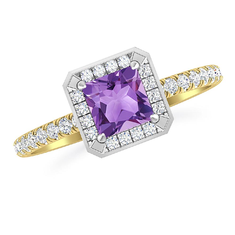 Yellow Gold - Amethyst