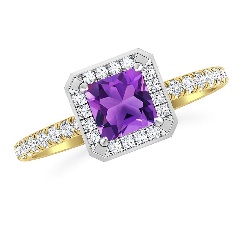 Yellow Gold - Amethyst