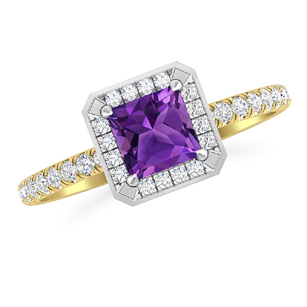 Yellow Gold - Amethyst