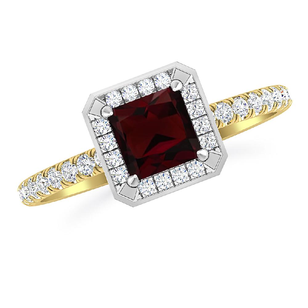 Yellow Gold - Garnet