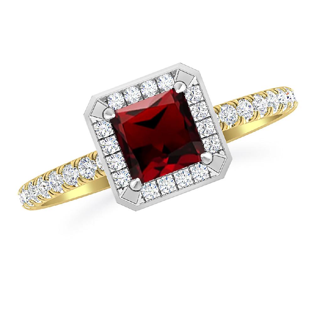 Yellow Gold - Garnet