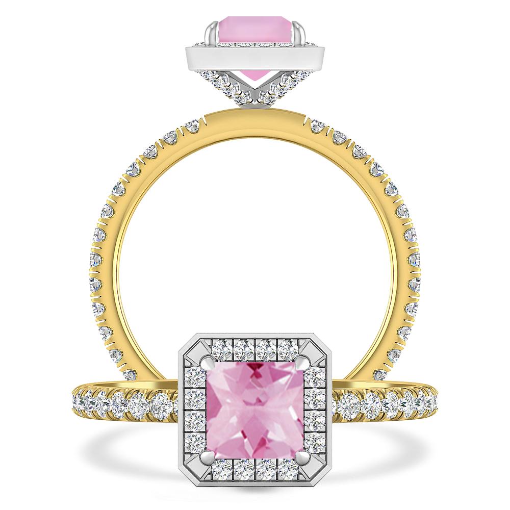 Yellow Gold - Pink Tourmaline