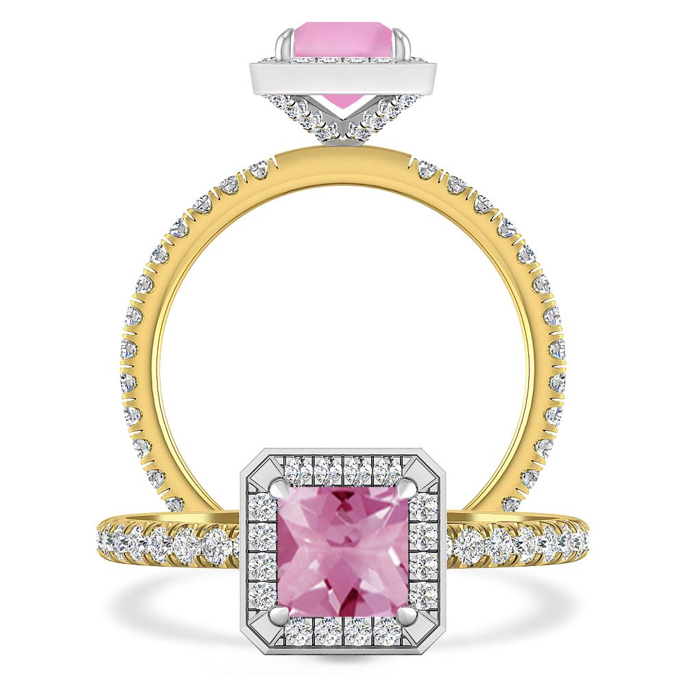 Yellow Gold - Pink Tourmaline