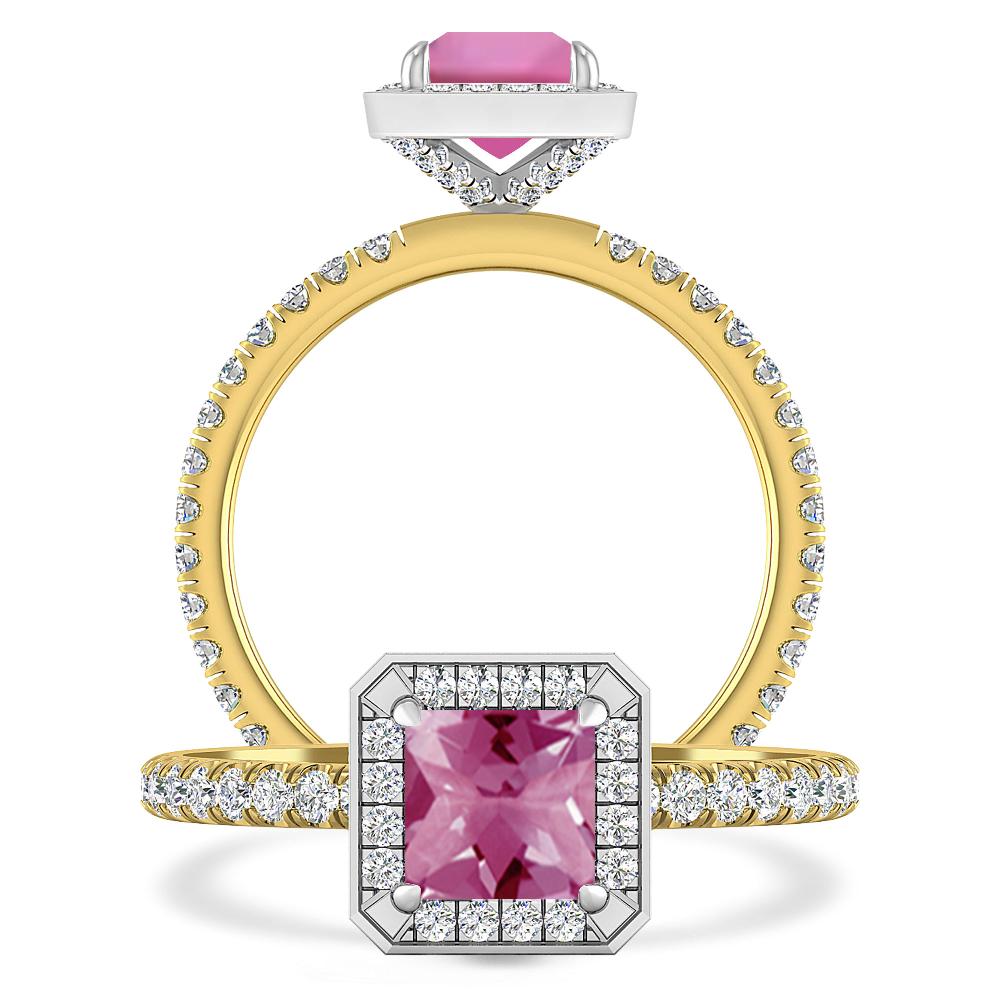 Yellow Gold - Pink Tourmaline