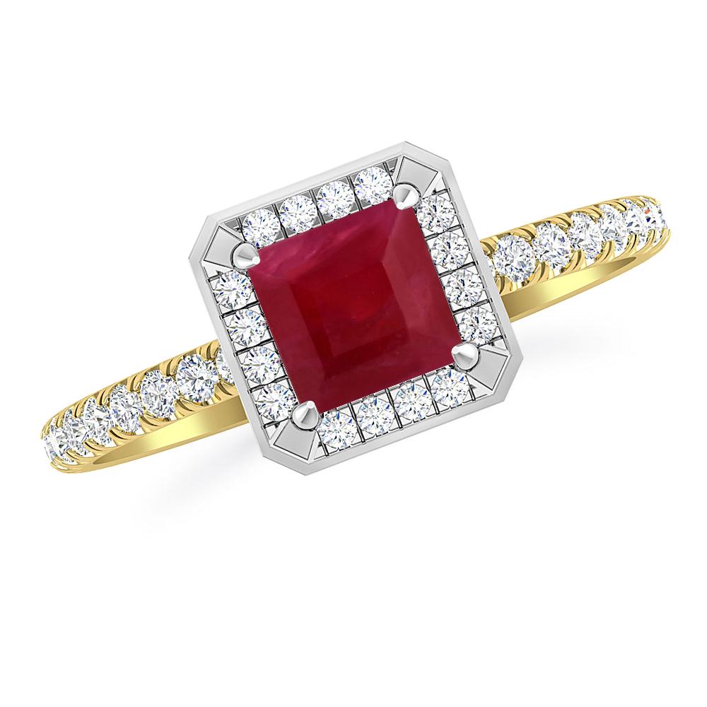 Yellow Gold - Ruby