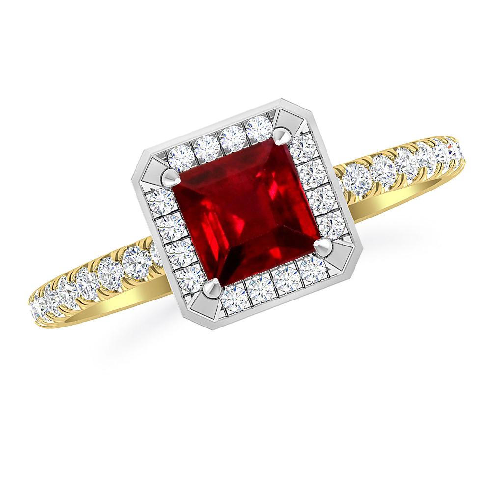 Yellow Gold - Ruby