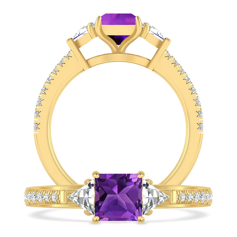 Yellow Gold - Amethyst