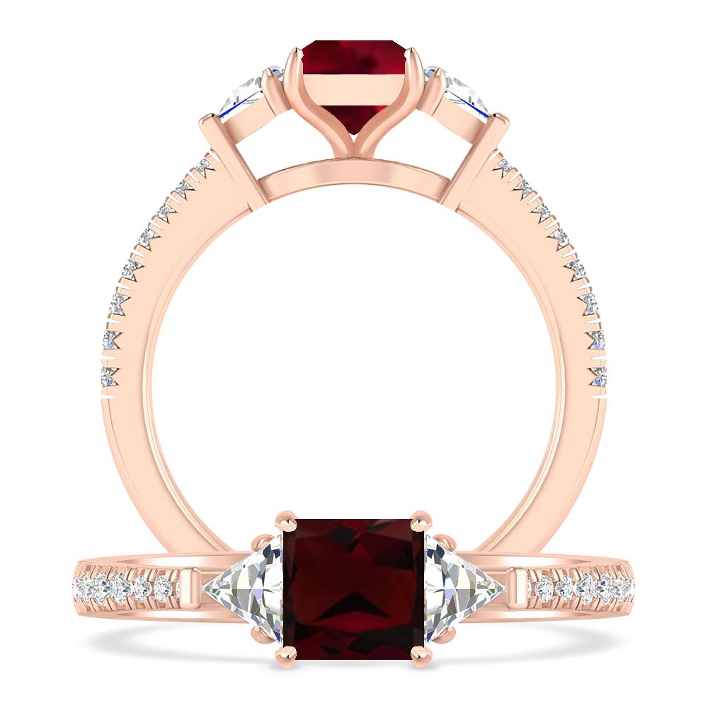 Rose Gold - Garnet