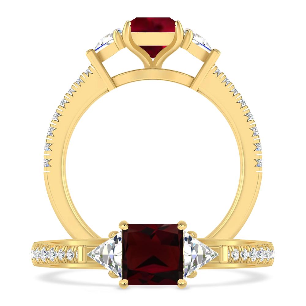 Yellow Gold - Garnet