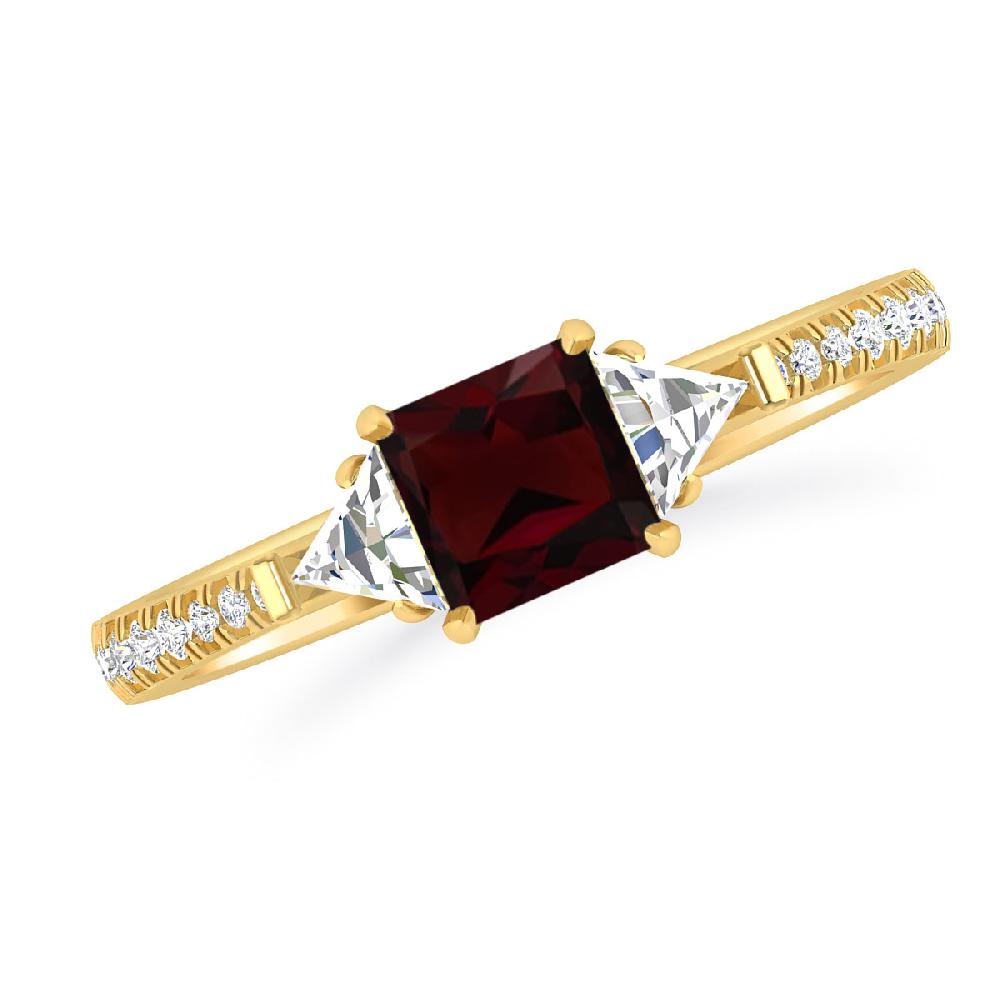 Yellow Gold - Garnet