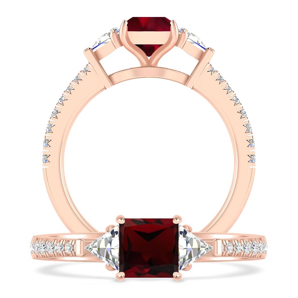 Rose Gold - Garnet