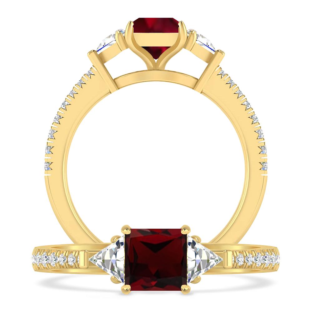 Yellow Gold - Garnet