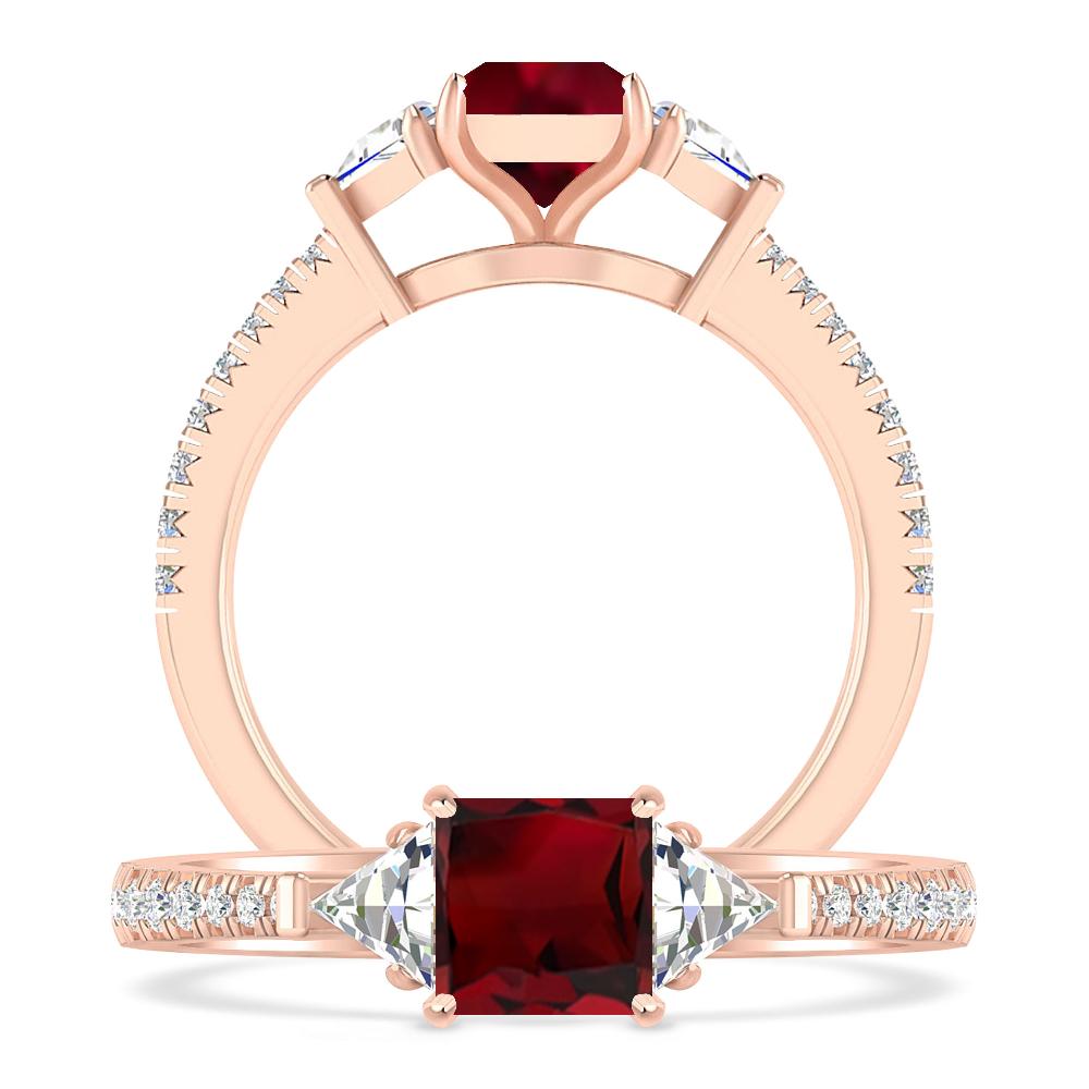 Rose Gold - Garnet