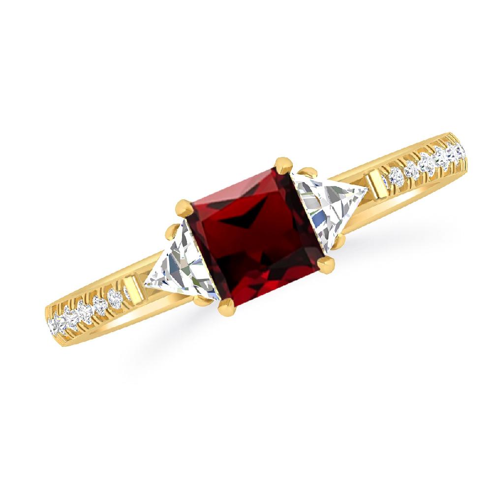 Yellow Gold - Garnet