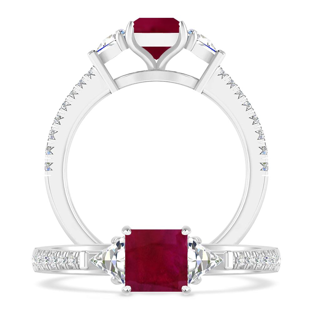 White Gold - Ruby