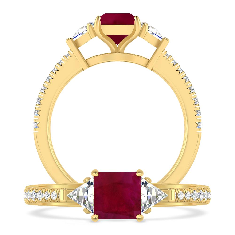 Yellow Gold - Ruby