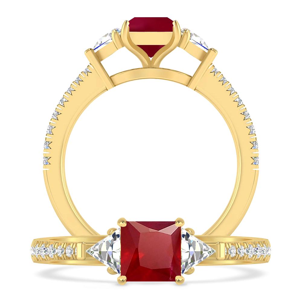 Yellow Gold - Ruby