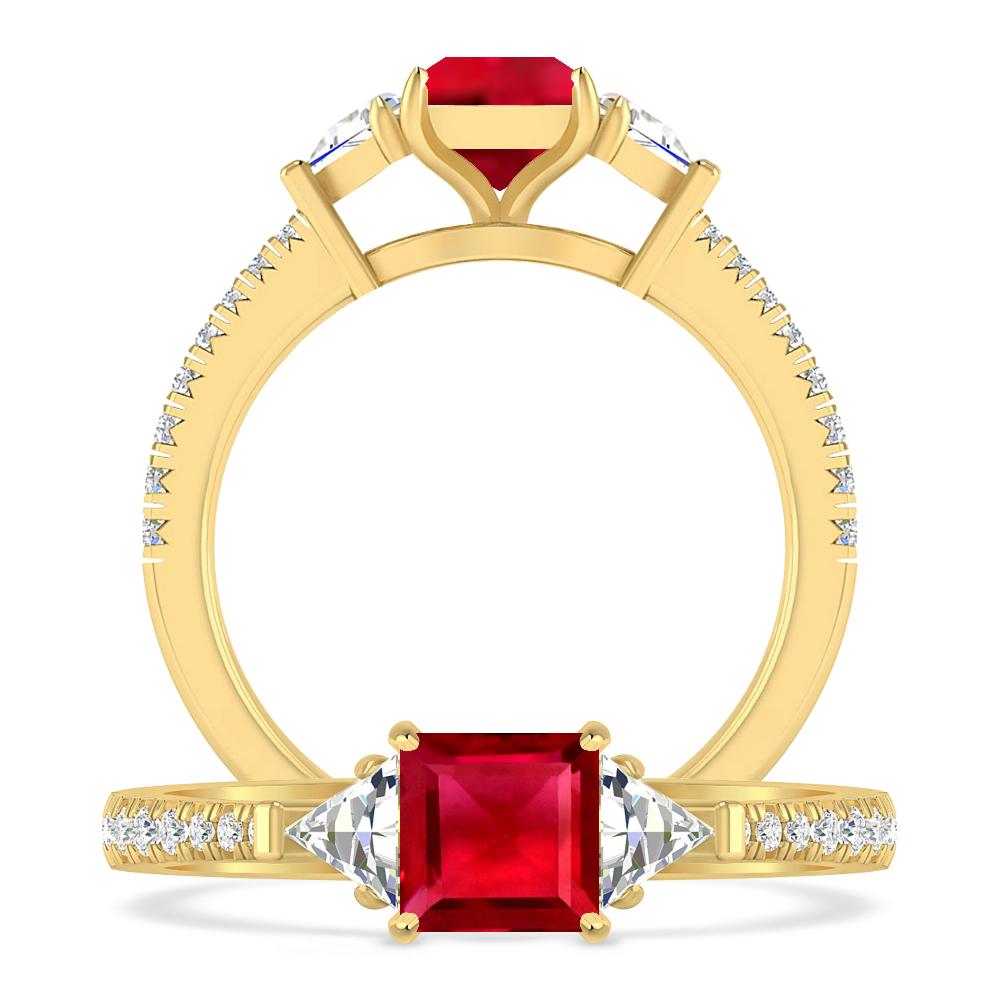 Yellow Gold - Ruby