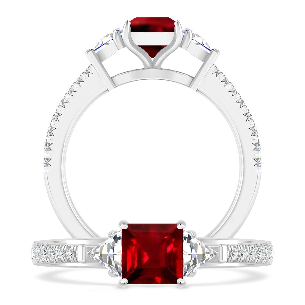 White Gold - Ruby