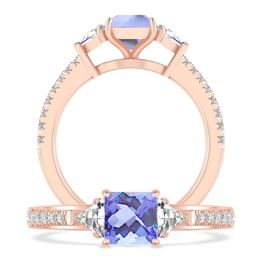 Rose Gold - Tanzanite