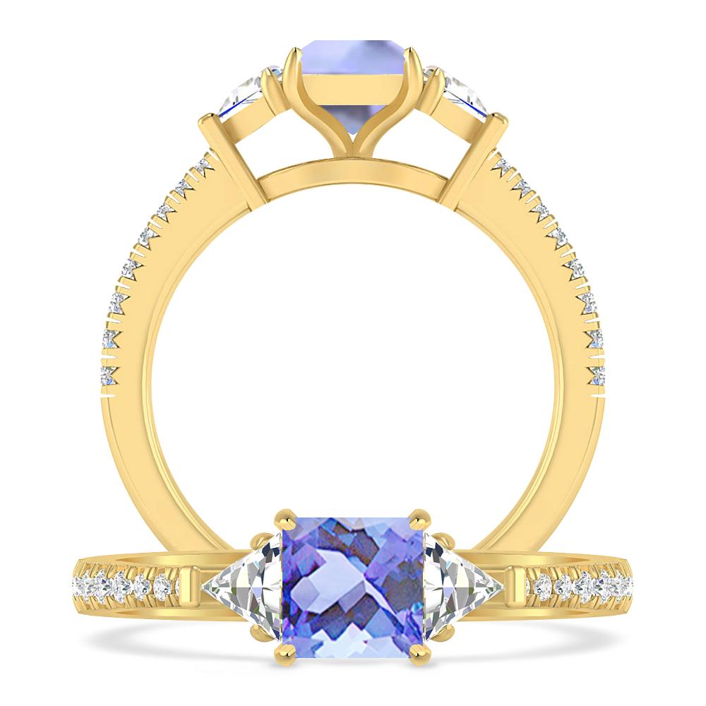 Yellow Gold - Tanzanite