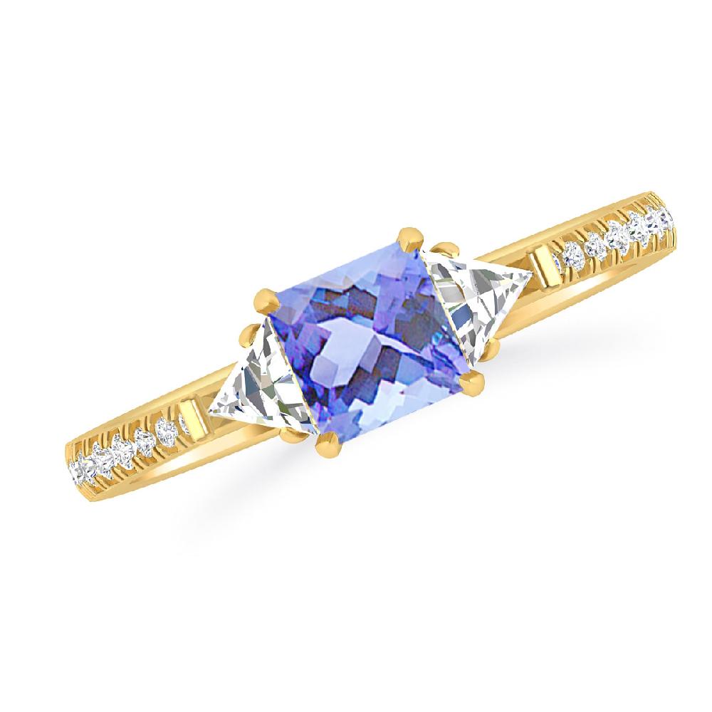 Yellow Gold - Tanzanite