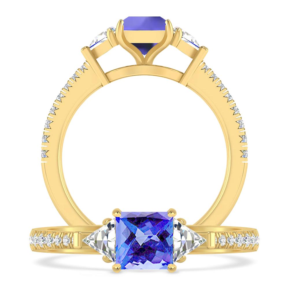 Yellow Gold - Tanzanite