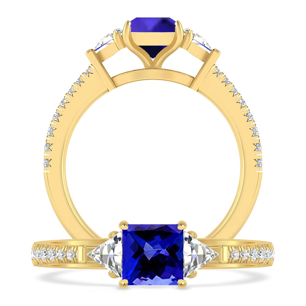 Yellow Gold - Tanzanite