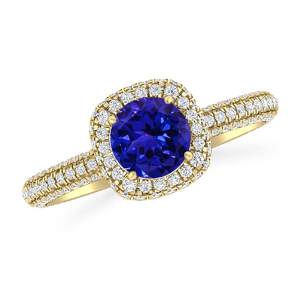 Yellow Gold - Tanzanite