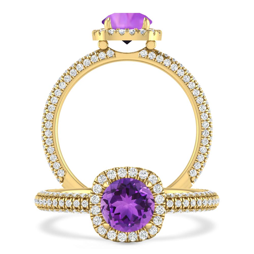 Yellow Gold - Amethyst