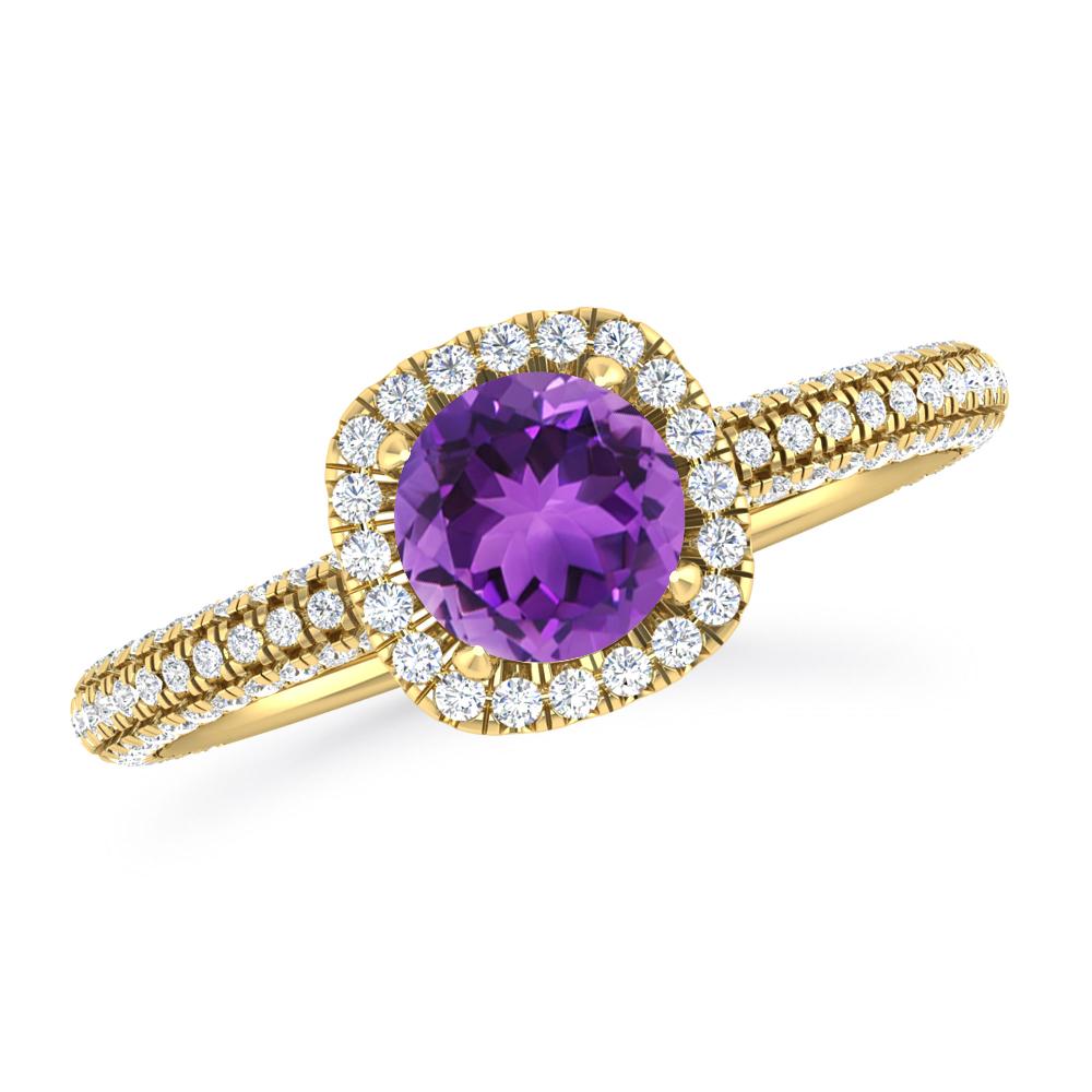 Yellow Gold - Amethyst