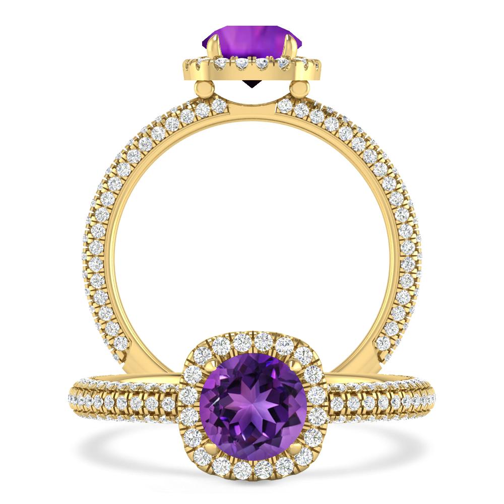 Yellow Gold - Amethyst