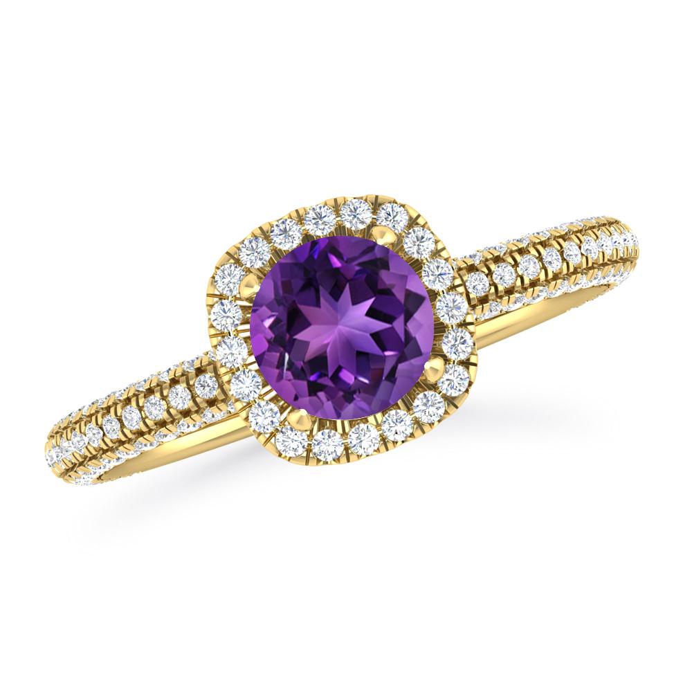 Yellow Gold - Amethyst