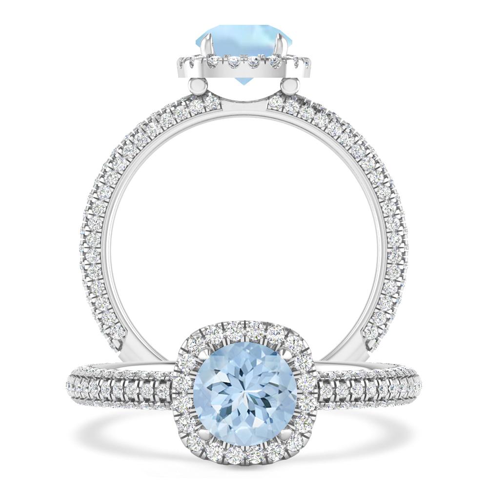 White Gold - Aquamarine