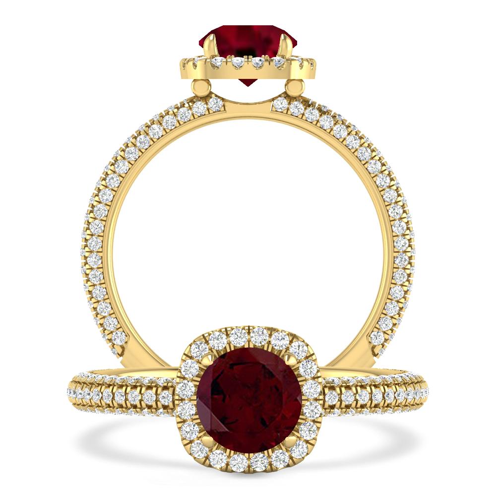 Yellow Gold - Garnet