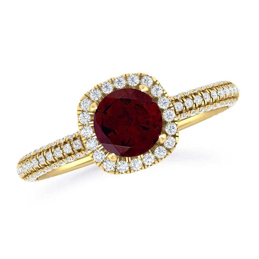 Yellow Gold - Garnet